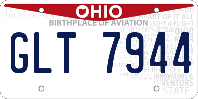 OH license plate GLT7944