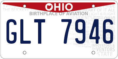 OH license plate GLT7946