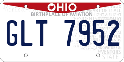 OH license plate GLT7952