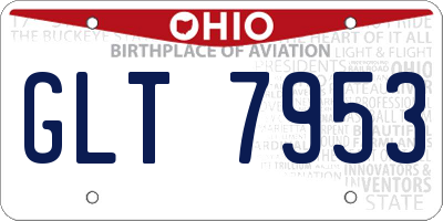 OH license plate GLT7953