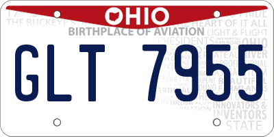OH license plate GLT7955
