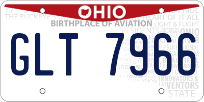 OH license plate GLT7966