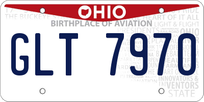 OH license plate GLT7970