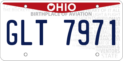 OH license plate GLT7971