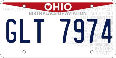 OH license plate GLT7974
