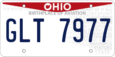 OH license plate GLT7977