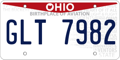 OH license plate GLT7982