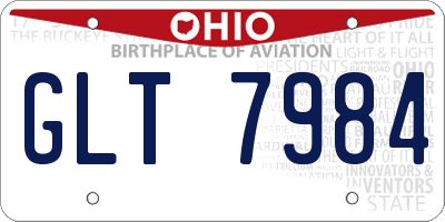 OH license plate GLT7984