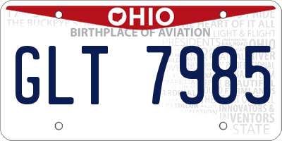 OH license plate GLT7985