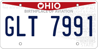 OH license plate GLT7991