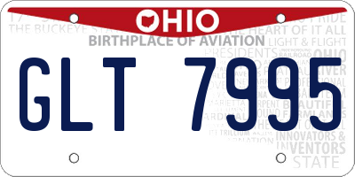 OH license plate GLT7995