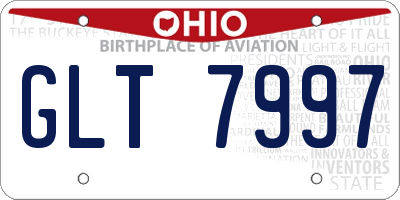 OH license plate GLT7997