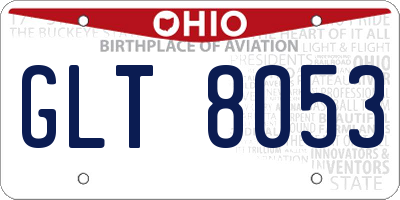OH license plate GLT8053
