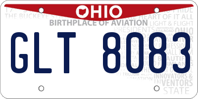 OH license plate GLT8083