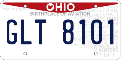 OH license plate GLT8101