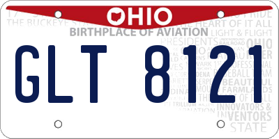 OH license plate GLT8121