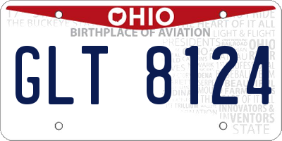 OH license plate GLT8124