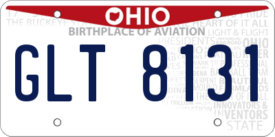 OH license plate GLT8131