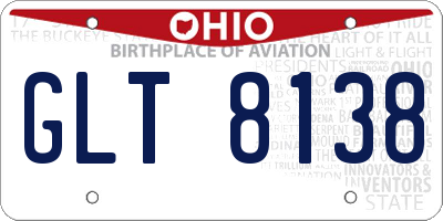 OH license plate GLT8138