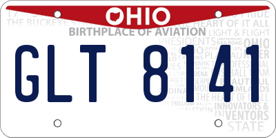 OH license plate GLT8141