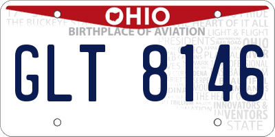 OH license plate GLT8146