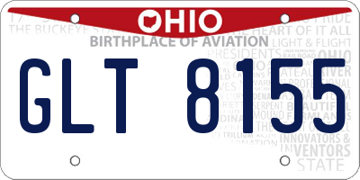 OH license plate GLT8155