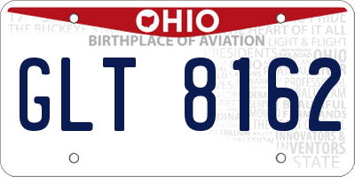 OH license plate GLT8162