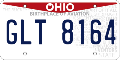 OH license plate GLT8164