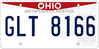 OH license plate GLT8166