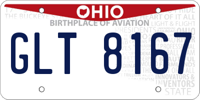 OH license plate GLT8167