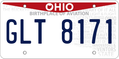 OH license plate GLT8171
