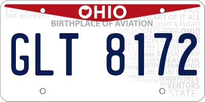 OH license plate GLT8172