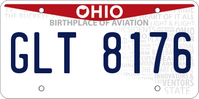 OH license plate GLT8176