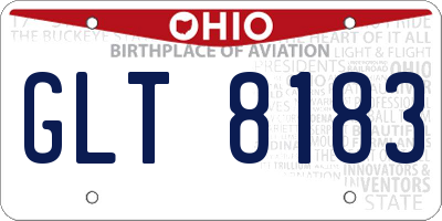 OH license plate GLT8183