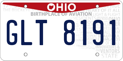 OH license plate GLT8191