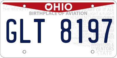 OH license plate GLT8197