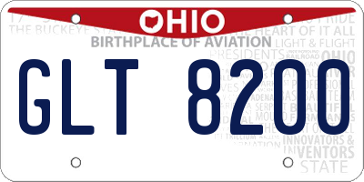 OH license plate GLT8200