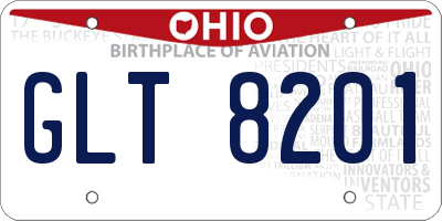 OH license plate GLT8201