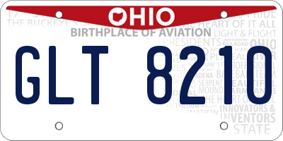 OH license plate GLT8210