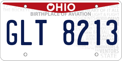 OH license plate GLT8213