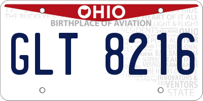 OH license plate GLT8216
