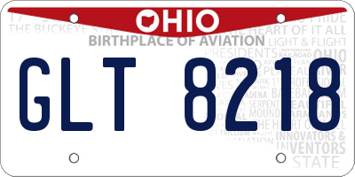OH license plate GLT8218