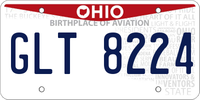 OH license plate GLT8224