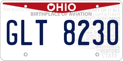 OH license plate GLT8230