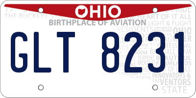 OH license plate GLT8231