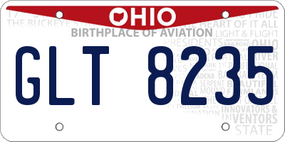 OH license plate GLT8235