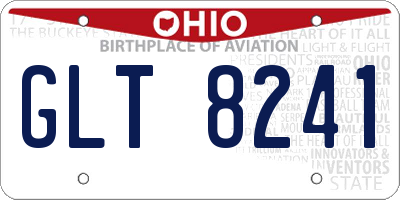 OH license plate GLT8241