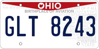 OH license plate GLT8243