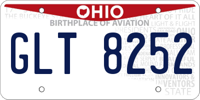 OH license plate GLT8252
