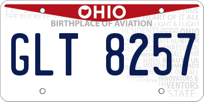 OH license plate GLT8257